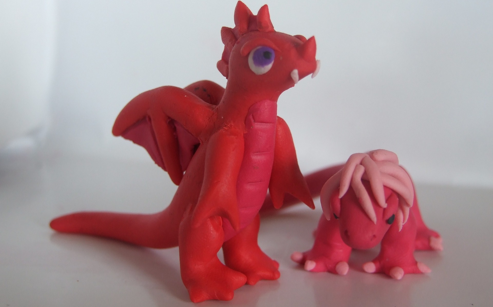 Air dried or polymer clay dragon